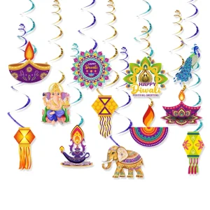 India Diwali Festival Party Hanging Spiral Ornaments Decorations
