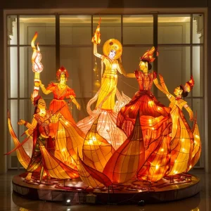 India’s Dargah Festival Worshipping Ornaments 3D Hindu God Landscape Lamp