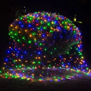 Indoor Outdoor LED Fairy Lights 10m Copper Warm White 360 Lights Bush Mesh Style Warranty for Christmas Valentine Parties