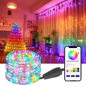 Indoor Outdoor fairy Light String Ws2811 Rgb App Control Copper Wire Garland Led Christmas Light