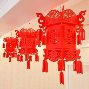 Indoor and Outdoor Felt Chinese New Year Lantern Festival Decoration