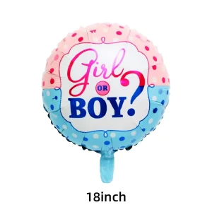 Inflatable 18 inch Boy and Girl Gender Revealing Round Aluminum Foil Balloon Party Decoration