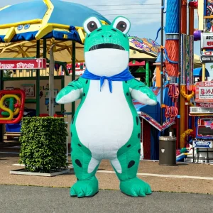 Inflatable Adult Frog Mascot Costume for Mascot Parties Carnivals Festivals Halloween Holidays Unisex OEM Brand