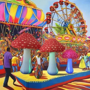 Inflatable Alice in Wonderland Mushroom for Party Decoration