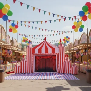 Inflatable Circus Tent Archway for Outdoor Events Custom Inflatable Carnival Entrance Arch for Themed Party Decorations