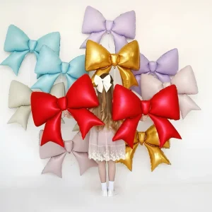 Inflatable Festive Party Supplies Decoration Blue Bow Balloon High Quality Happy Birthday Foil Balloon