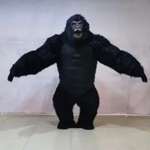 Inflatable Gorilla Mascot Costume Giant Plush Funny Party Cartoon Animal Character Cosplay Helmet Halloween Adults