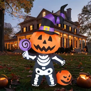 Inflatable Halloween Spooky Ghost Decoration LED Lights Outdoor Yard Decoration for Halloween Party