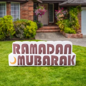 Inflatable Muslim Holiday Outdoor Decorations and Holy Celebration Decor with LED Lights Celebrate Fasting Introspection Prayer