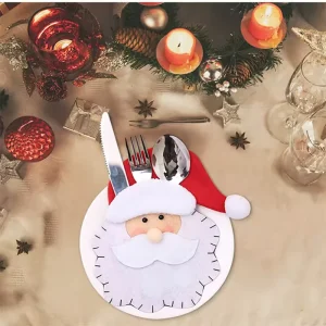 Innovative Felt Santa Christmas Tableware Storage for Holiday Decorations Factory