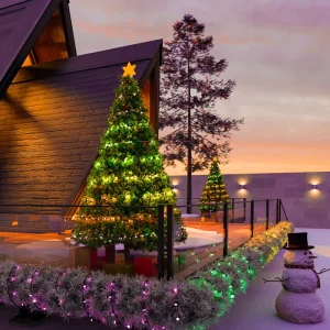 Intelligent Control System Commercial Holiday Lighting High Density LED Layout for Home Christmas Tree