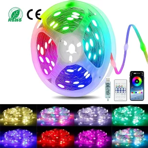 Intelligent IP44 10M Indoor USB Plastic Color Changing Dimmable Christmas String Light Party Wedding Decoration