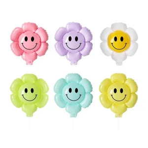 Internet Celebrity Instagram Floating Foil Balloon Macaron Daisy Sunflower Smiling Face Balloon Party Decoration