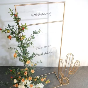 Iron Square Wedding Backdrop Grid Screen Metallic Party Decorations Supplies for Weddings