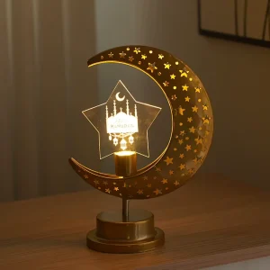 Islamic Festival Ramadan Kareem Eid Mubarak LED Night Light Table Lamps Eid Decor