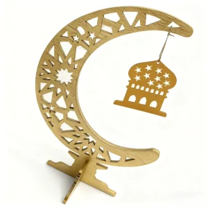 Islamic Ramadan Festival Wooden Tassel Decoration Cultural Ornament for Religious Celebrations