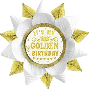Its My Golden Birthday Button Handmade Happy Golden Birthday Button Pins for Women and Men Birthday Party Decorations Supplies