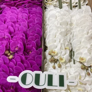 J 04303 9 Heads Total Length 90CM Real Touch Flowers Real Touch Orchids for Home Decoration