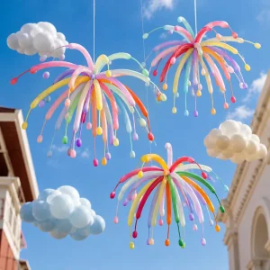 JY Firework Cloud Shape Glossy Latex Balloons Party Decoration Set Birthday Wedding Opening Event Bulk Party Arch