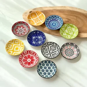 Japanese Style Bohemian Porcelain Sauce Bowl 100ml Capacity Durable Ceramic Bowl For Restaurant Use