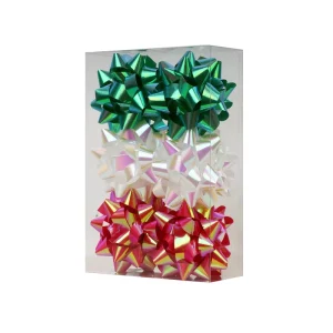 Jintai Factory Price Premium Luxury Design Birthday Gift Wrap Box Decoration 3 Mixed Color Ribbon Star Bow
