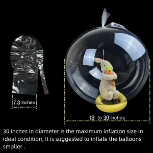 Jumbo Bubble Balloons 30 Inch Clear PVC for Doll Flower Gift Bouquet Display