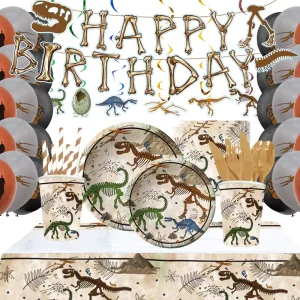 Jurassic World Dinosaur Fossil Tableware Set Birthday Party Valentine’s Day Easter Paper Plate Paper Cup Tissue Christmas