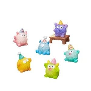 Kawaii Easter Miniature Monsters Figurines Small Monster Figures Toys for Fairy Garden Easter Cake Slime Decoration
