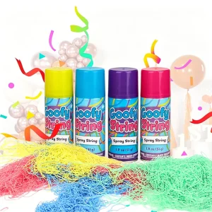 Kids Children Funny Silly String Multi-Color Crazy Ribbon Party String Spray for New Year Christmas Graduation