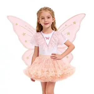 Kids Children’s Pink Fairy Costume Set Stage Performance Customized Color Sparkle Accent Fast Delivery for US Retailers