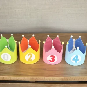 Kids Felt Crown Replaceable Birthday Party Decorations Toy for Child Ages’ Use