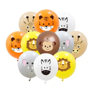 Kids Party Animal Zebra Tiger Custom Print 12inch Latex Balloon Inflatable Advertising Logo Personalized Birthday Grand Opening