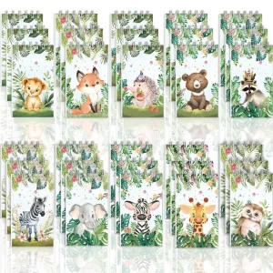 Kids’ Party Mini Game Book Forest Animals Theme Waterproof Spiral Binding Custom Logo Printing