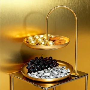 Kitchen Draining Iron Welded Fruit Plate Hollow Drainage Design Tableware Fruit Vegetable Quick Drying Decor