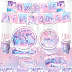 Kpop Demon Hunters Girl Group Themed Birthday Party Decorations Banners Paper Plates Cups Napkins