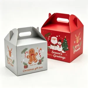 Kraft Paper Gift Box With Your Own Logo Christmas Eve Gift Packaging Box Soy Ink Box
