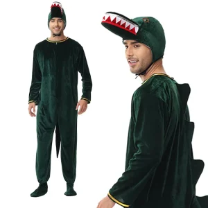 L Halloween Cosplay Costume Crocodile Thick Bodysuit Role-Playing Carnival Costume Festival Party Stage Performance Costume