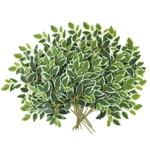 LE 310 Artificial Ficus Leaves Plastic Foliage Diy Artificial Tree Branches and Leaves for DIY Crafts
