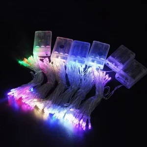 户外装饰 LED 窗帘灯串，适用于新年、婚礼、派对花环灯、圣诞装饰灯串