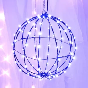LED 圣诞灯球 40 厘米 室内 室外 IP44 防水 暖白色 电池供电 30000 小时寿命 易于安装