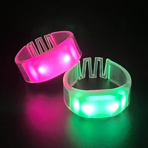 LED ABS PVC Glow Wristband Christmas Halloween Decorations 4 LED 433MHz Remote Control Concert Festival Party Supplies