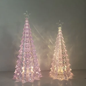 LED Acrylic Conical Christmas Tree Ornament