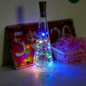 LED Bottle Stopper Light Copper Wire Christmas Holiday Colorful Light Decoration for Red Wine Stopper Button Light