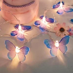 LED Butterfly String Lights Battery Operated Indoor Outdoor Fairy Lights for Home Bedroom Party Birthday Home Decor