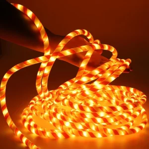 LED Candy Cane Rope Lights IP65 with Remote Control for Holiday Decorations and Christmas Parties