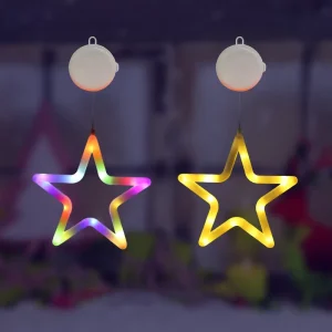 LED Christmas Decorative Lights with Star Shaped Designs Suitable for Christmas Trees Home Wall Decorations and Hanging Lights