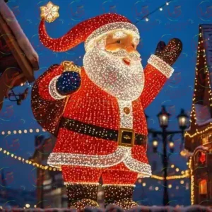 LED Christmas Holiday Decoration Giant LED 3D Santa Claus Bear Outdoor Christmas Light