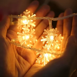 LED Christmas Lantern Snowflakes String Light Outdoor Christmas Tee Decoration Room Decor Lights for Holiday Party