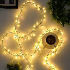 LED Christmas Solar Decoration Firecracker Lights String 3M 6M Waterproof Copper Wire Indoor Outdoor Fairy Lighting