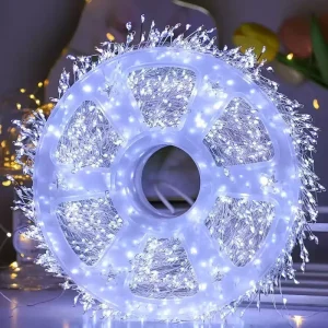 LED Copper Firecracker Lights Christmas Decoration Holiday Lights Indoor Atmosphere String Centipede Lights Remote Control IP44